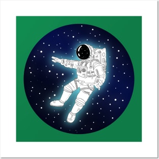 Astronaut Adrift in Space Posters and Art